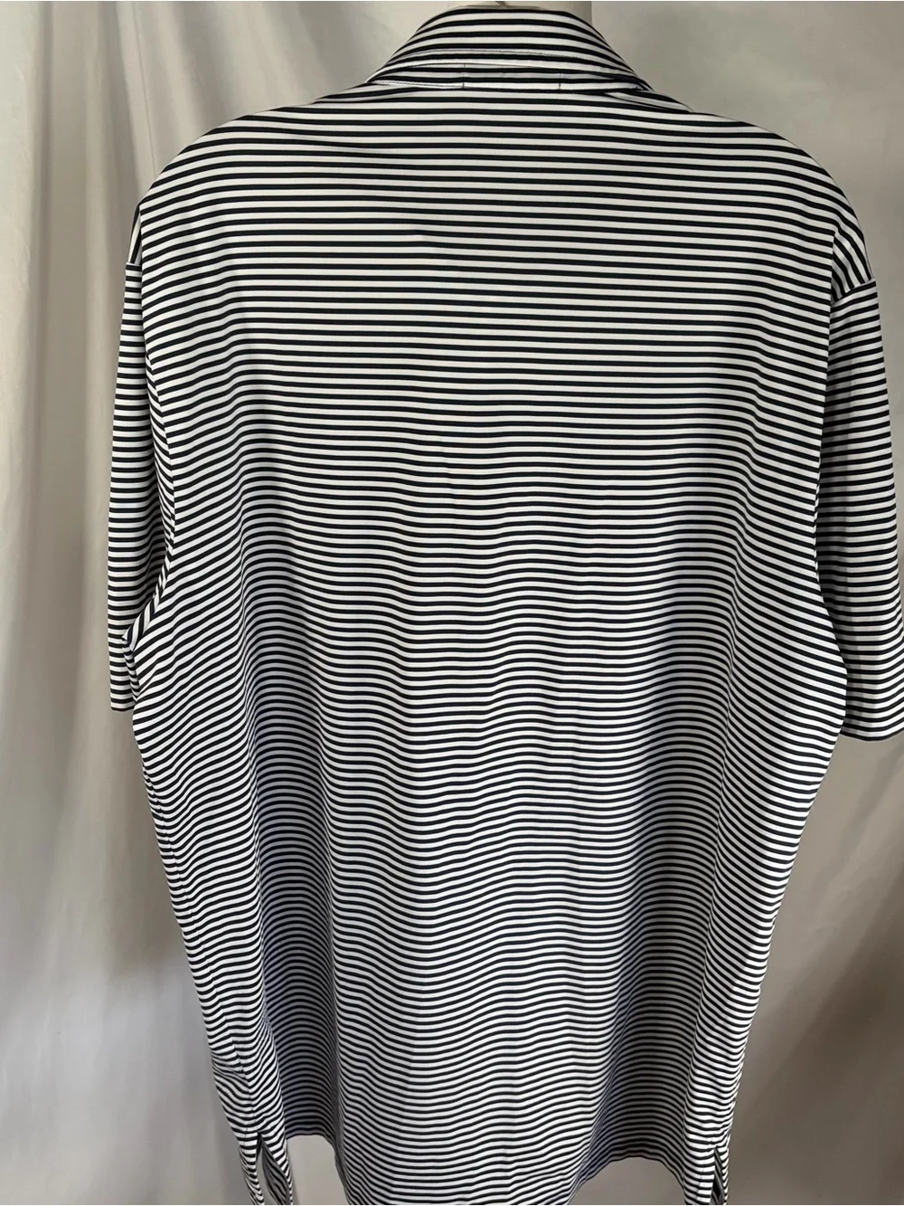Ralph‎ Lauren RLX Men’s Polo Performance Golf Shirt Navy Blue & White Stripe XL